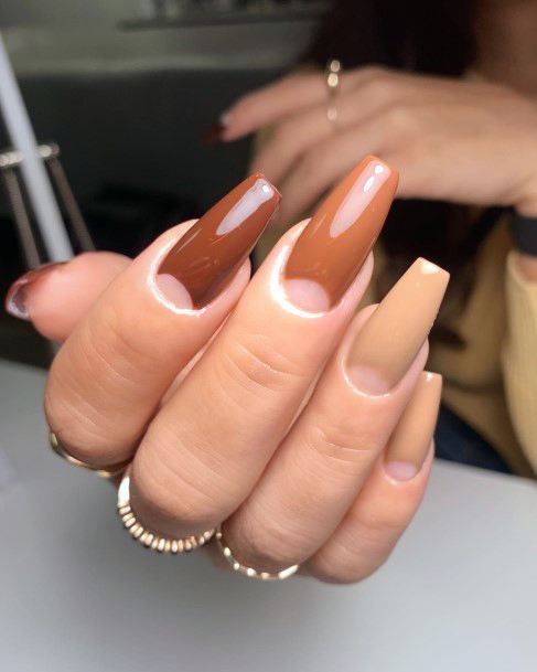 Aesthetic Half Moon Nail On Woman