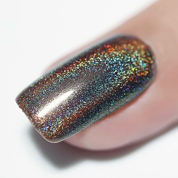 Aesthetic Holographic Nail On Woman