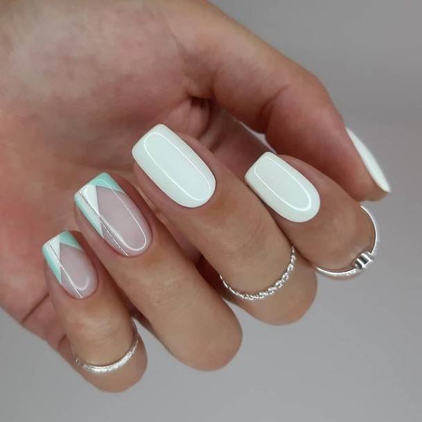 Aesthetic Ivory Nail On Woman