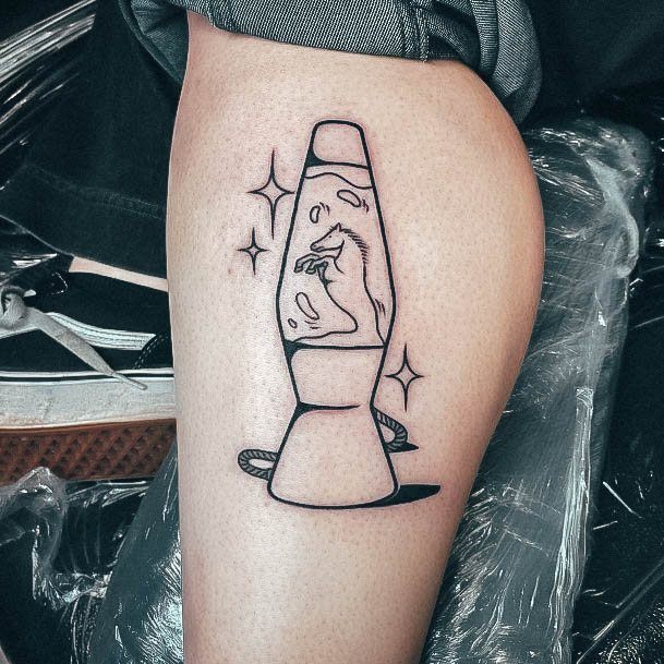 Aesthetic Lava Lamp Tattoo On Woman