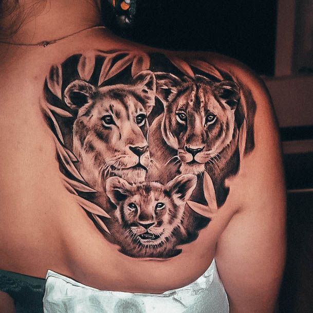 Aesthetic Lioness Tattoo On Woman