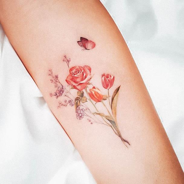 Aesthetic Little Tattoo On Woman