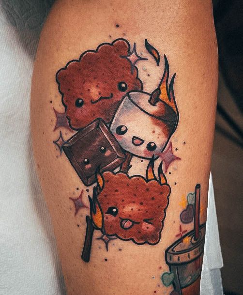 Aesthetic Marshmallow Tattoo On Woman