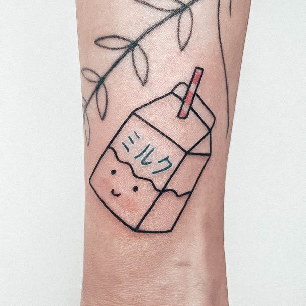 Aesthetic Milk Tattoo On Woman