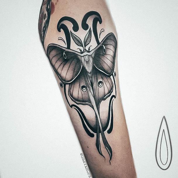 Aesthetic Moth Tattoo On Woman