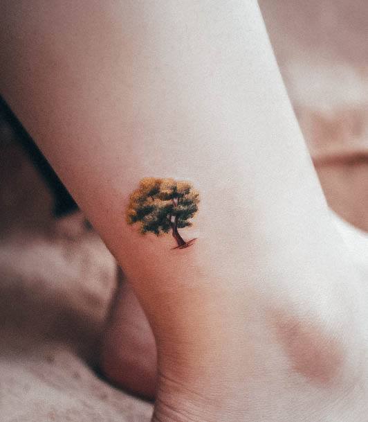 Aesthetic Nature Tattoo On Woman