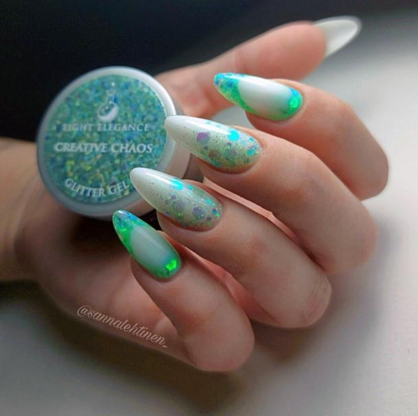 Aesthetic Ombre Summer Nail On Woman