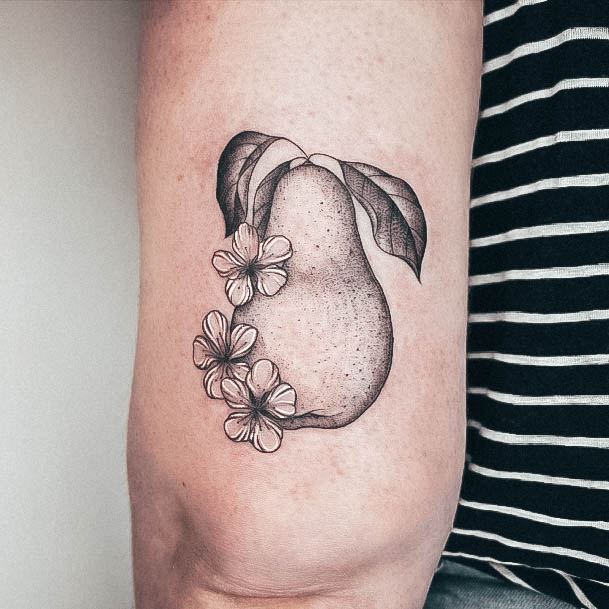 Aesthetic Pear Tattoo On Woman