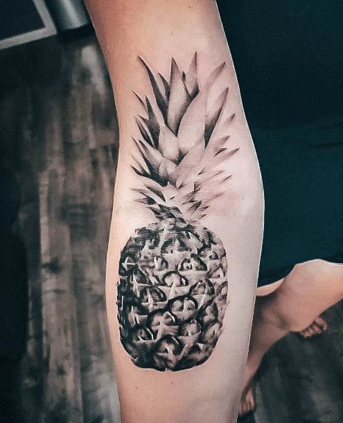 Aesthetic Pineapple Tattoo On Woman