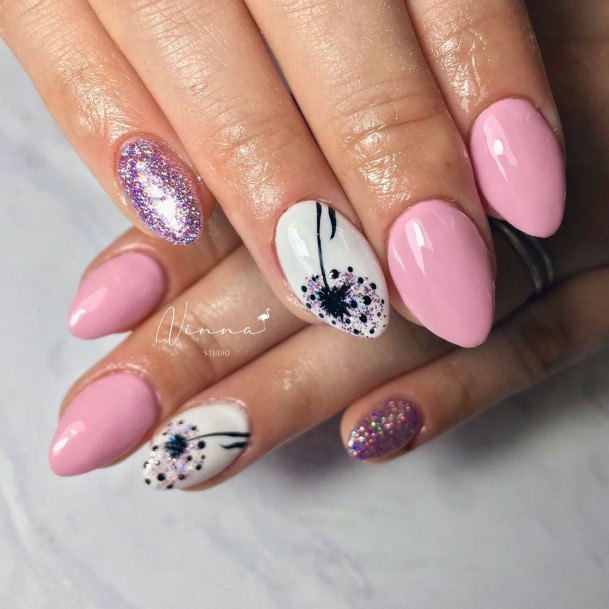 Aesthetic Pink Dress Nail On Woman