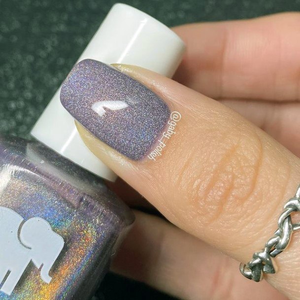 Aesthetic Shimmer Nail On Woman