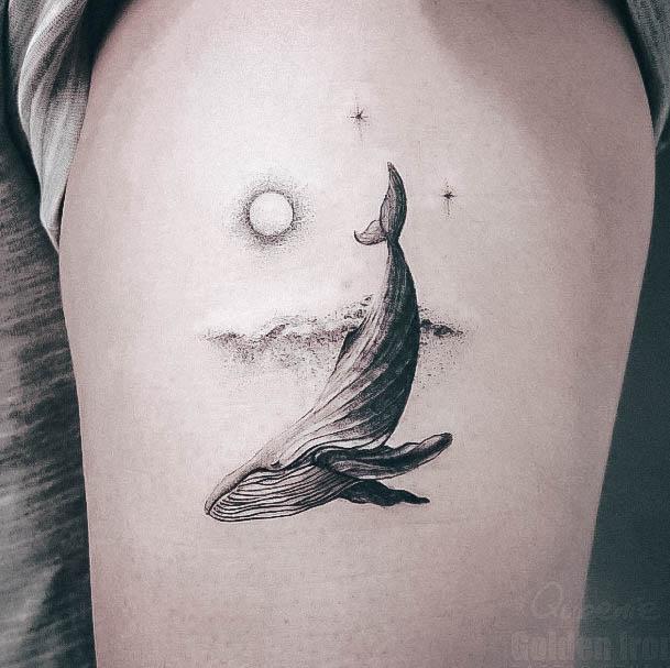 Aesthetic Whale Tattoo On Woman