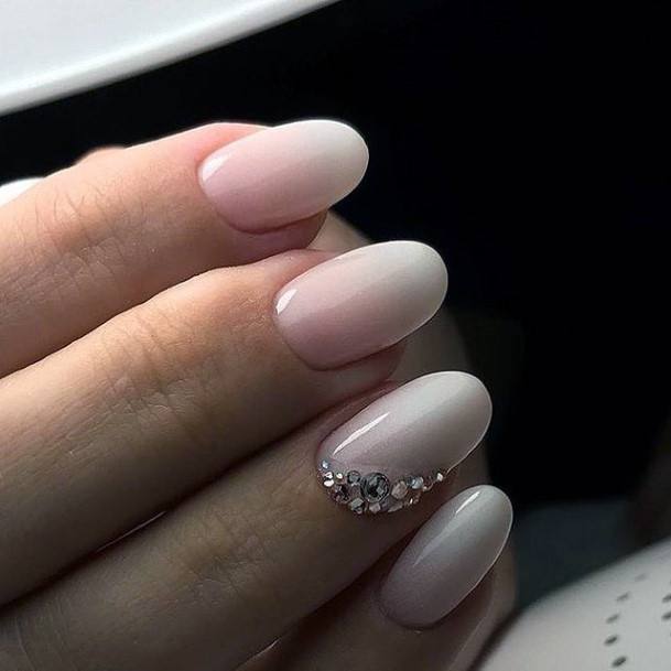 Aesthetic White Prom Nail On Woman