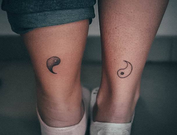 Aesthetic Yin Yang Tattoo On Woman