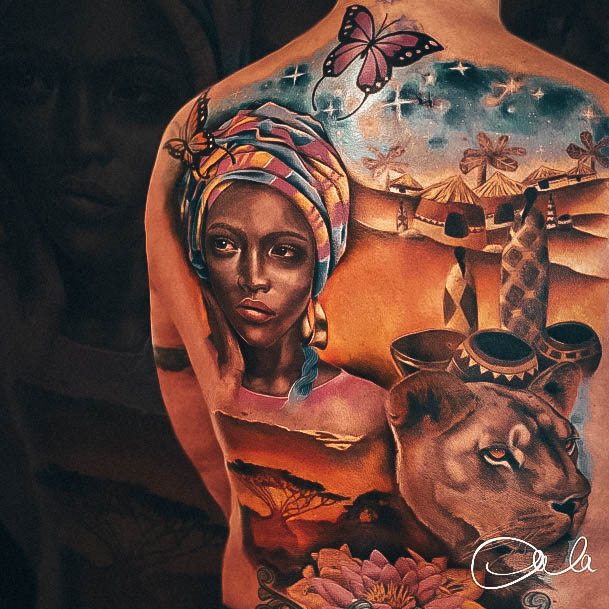 Africa Female Tattoo Designs