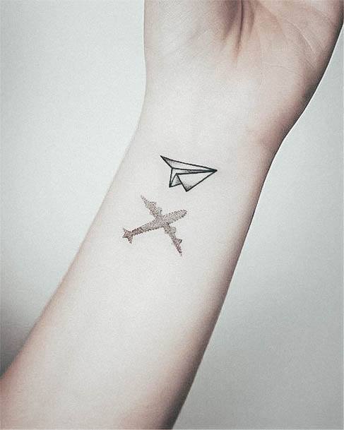 Airplane Tattoos For Girls