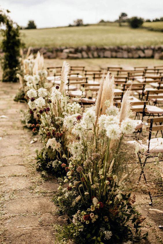 Aisle Decor September Wedding Flowers