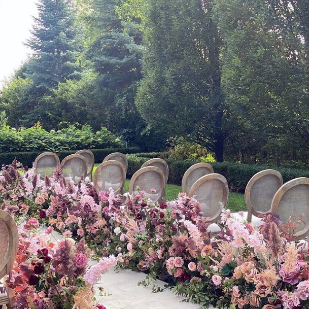 Aisle Decor Wedding Blush Flowers