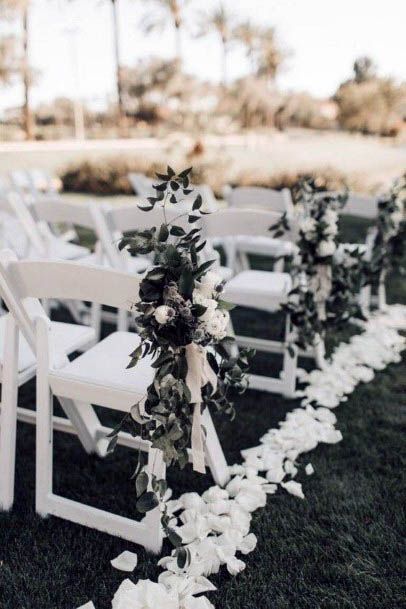 Aisle Decor White Wedding Flowers Ideas