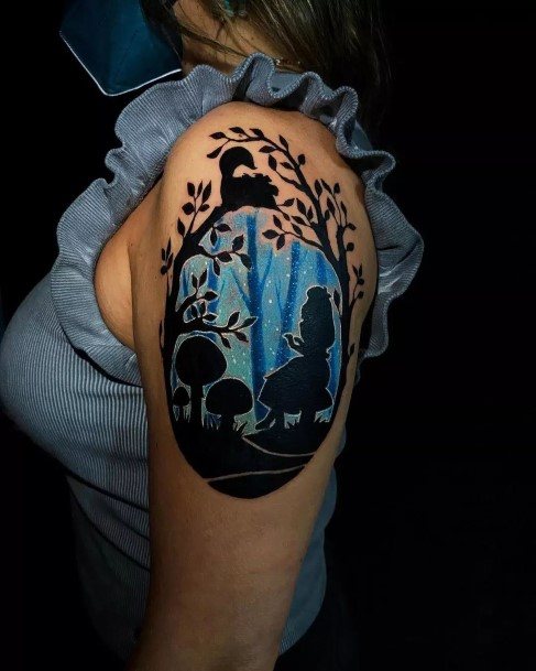 Alice In Wonderland Womens Feminine Alice In Wonderland Tattoos