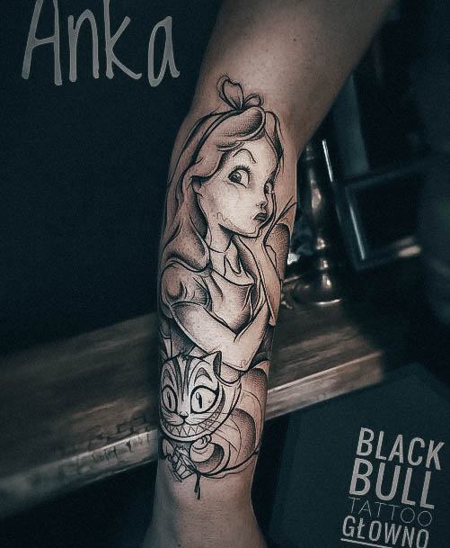 Alice In Wonderland Womens Tattoos