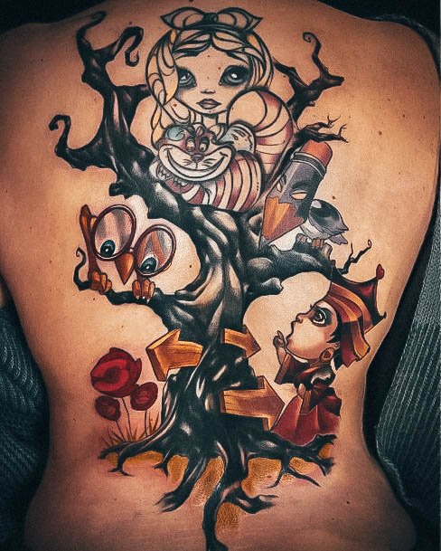 Alice In Wonderlandic Womens Alice In Wonderland Tattoo Designs