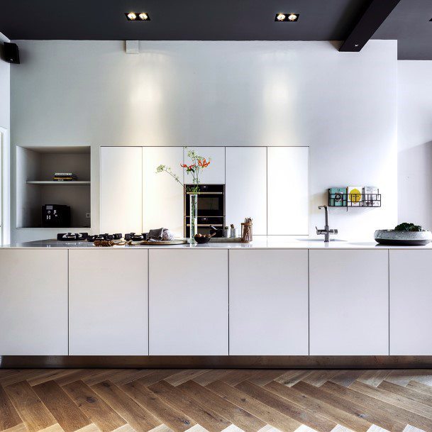 All White Cabinets Modern Kitchen Ideas