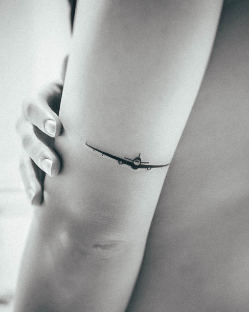 Alluring Ladies Airplane Tattoo Ideas