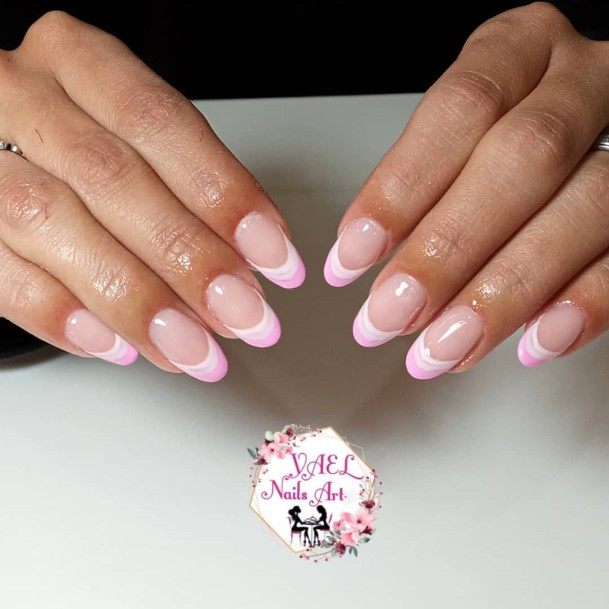 Alluring Ladies Almond French Nail Ideas