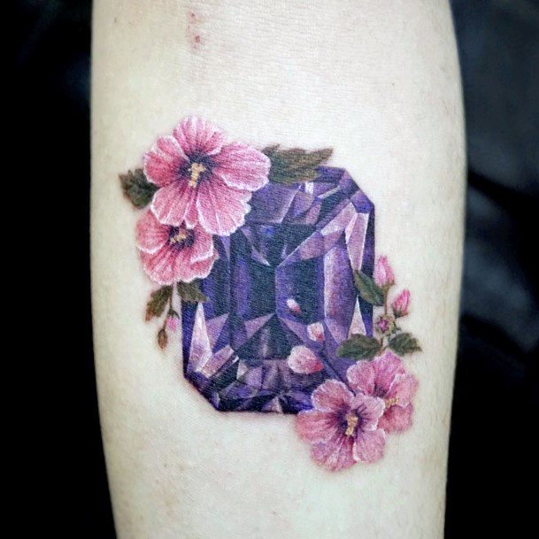 Alluring Ladies Amethyst Tattoo Ideas