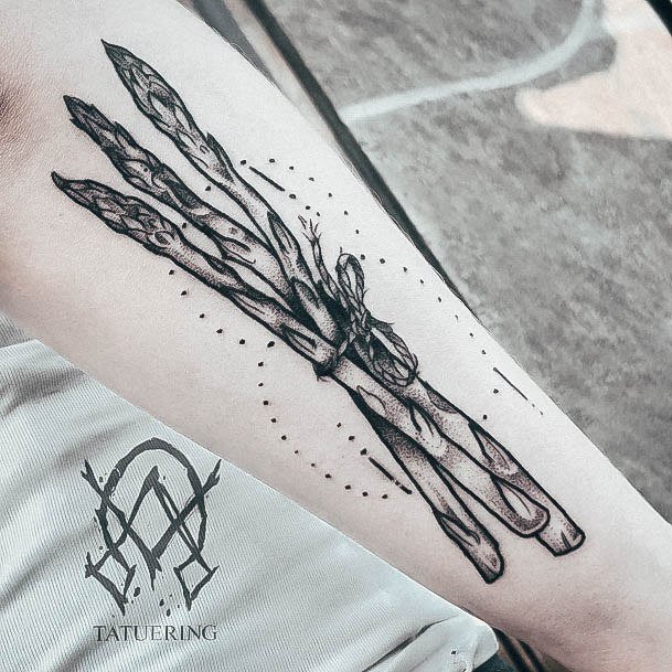 Alluring Ladies Asparagus Tattoo Ideas