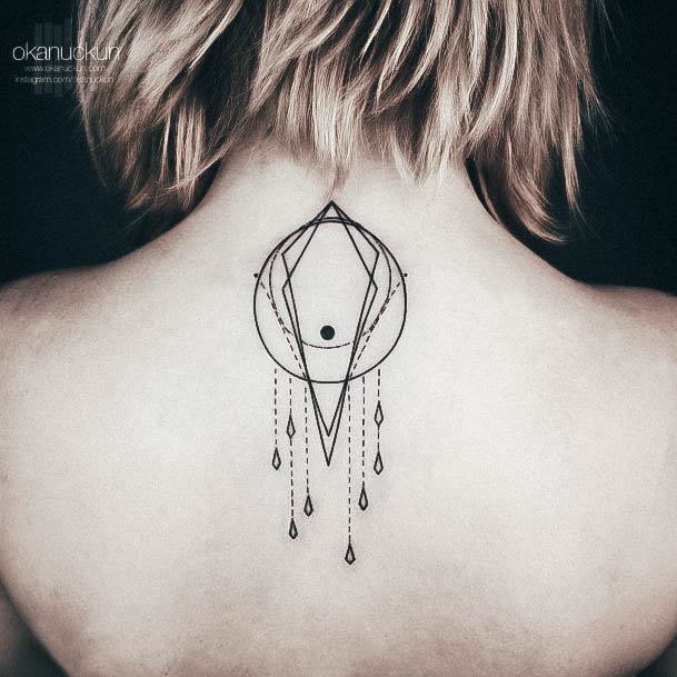 Alluring Ladies Back Of Neck Tattoo Ideas