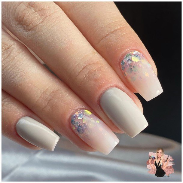 Alluring Ladies Beige Ombre Nail Ideas