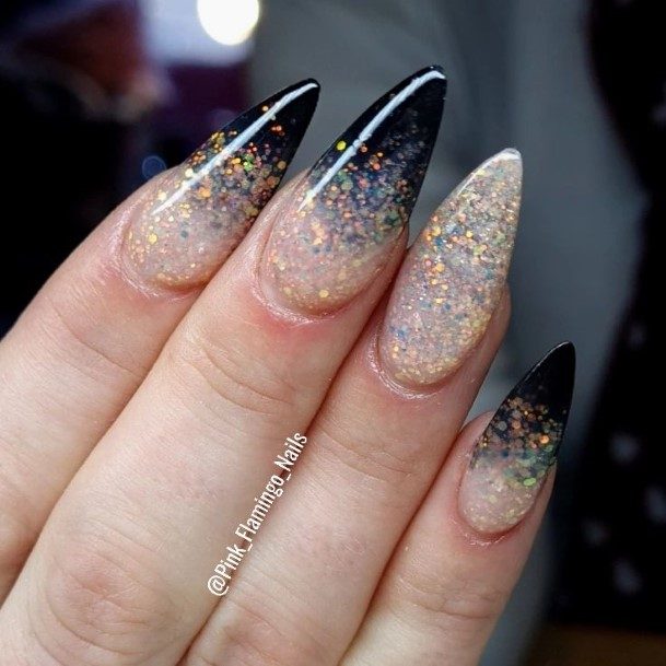 Alluring Ladies Black Ombre Nail Ideas