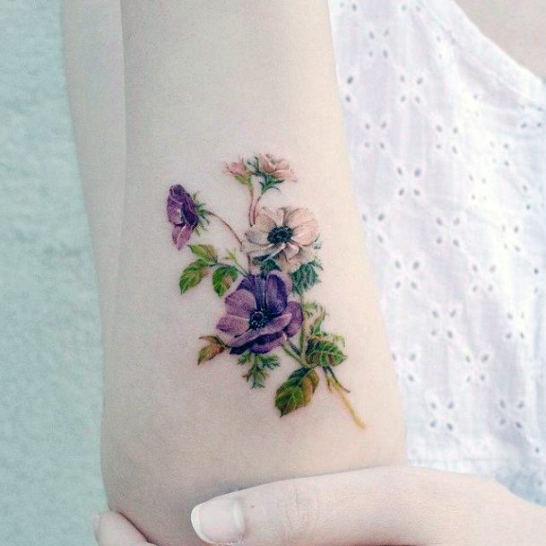 Alluring Ladies Bouquet Tattoo Ideas