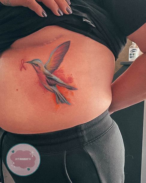 Alluring Ladies Breast Cancer Tattoo Ideas