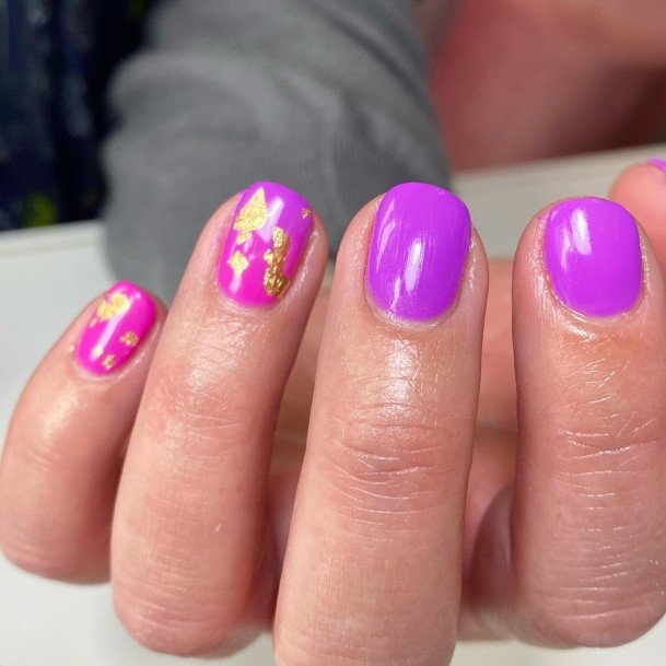 Alluring Ladies Bright Purple Nail Ideas