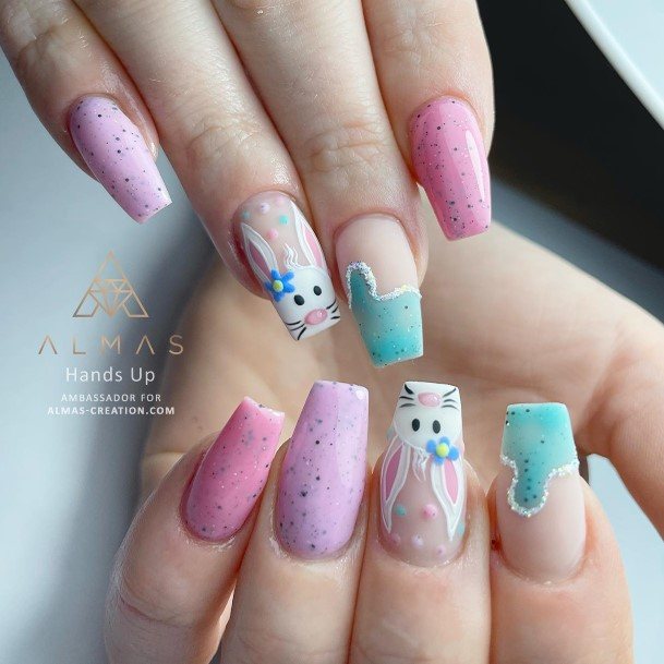 Alluring Ladies Bunny Nail Ideas