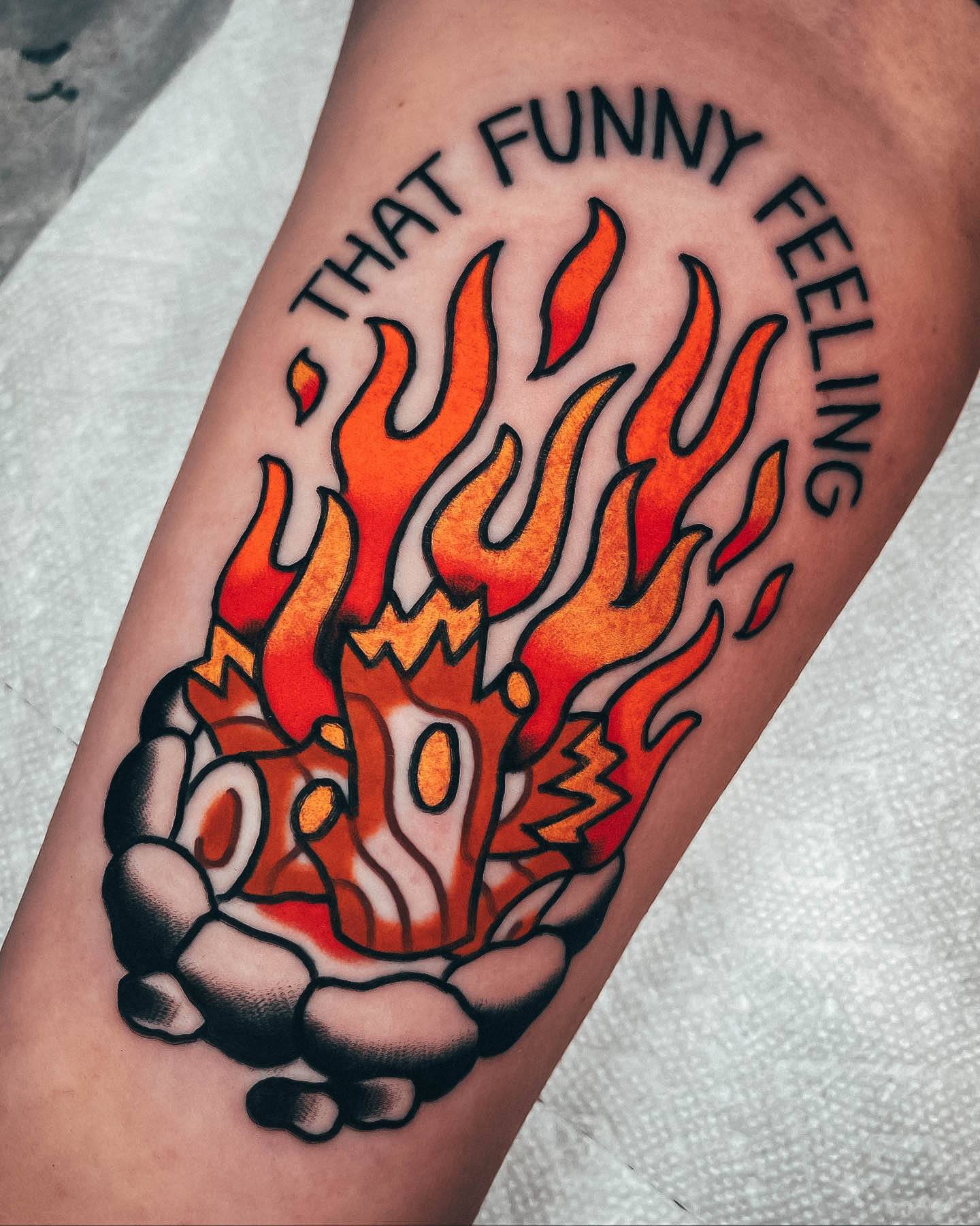 Alluring Ladies Campfire Tattoo Ideas