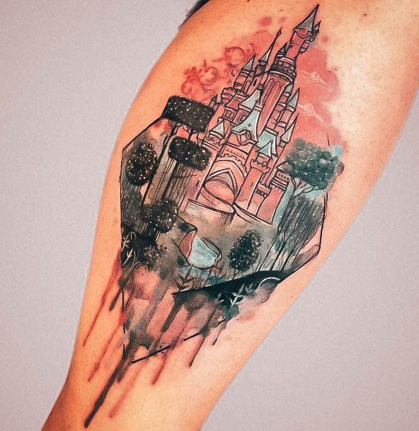 Alluring Ladies Castle Tattoo Ideas