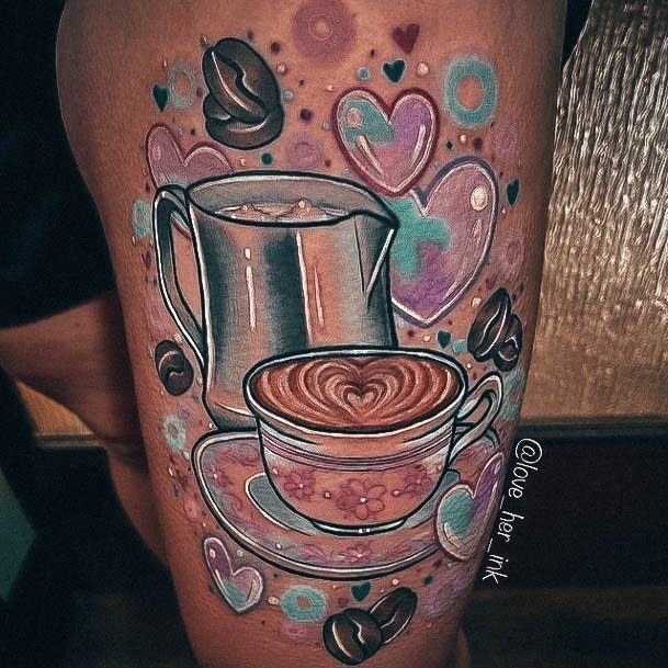 Alluring Ladies Coffee Tattoo Ideas