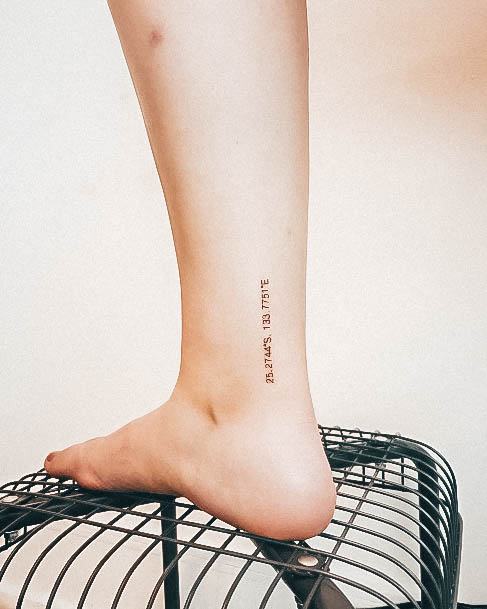 Alluring Ladies Coordinates Tattoo Ideas