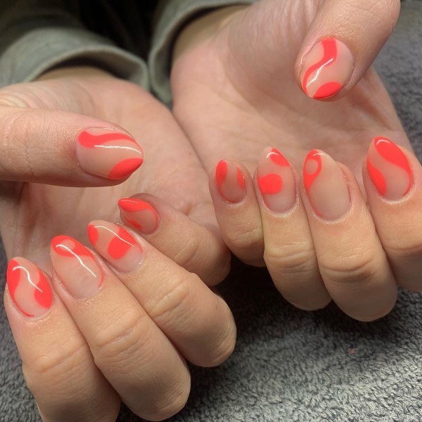 Alluring Ladies Coral Nail Ideas