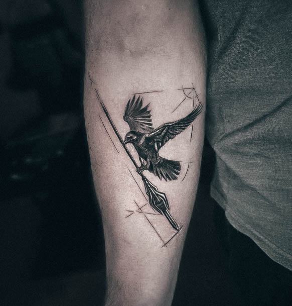 Alluring Ladies Crow Tattoo Ideas
