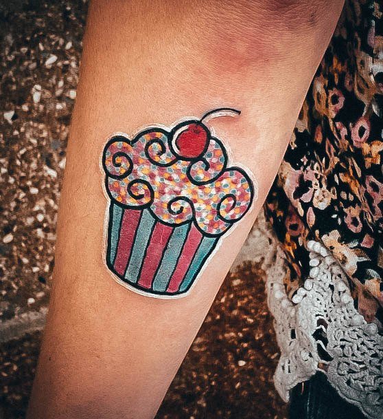 30 Simple And Beautiful Tiny Tattoo Designs  Cupcake tattoos Tiny tattoos  Candy tattoo