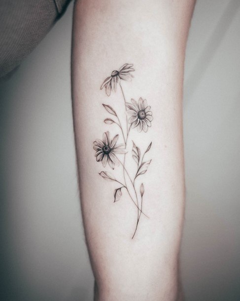 Top 100 Best Daisy Tattoo Designs For Girls - Female Flower Ideas