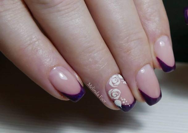 Alluring Ladies Deep Purple Nail Ideas