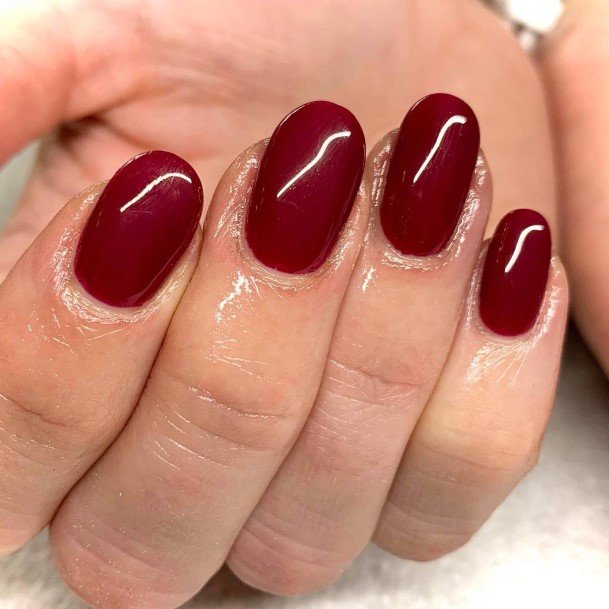 Alluring Ladies Deep Red Nail Ideas