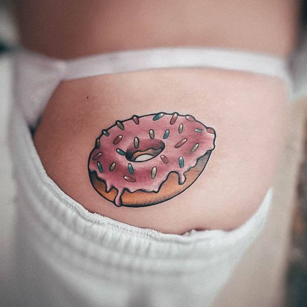 Alluring Ladies Donut Tattoo Ideas