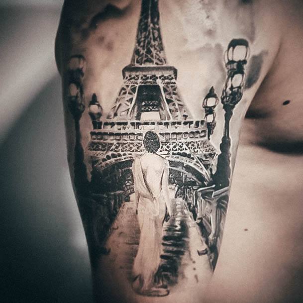 Alluring Ladies Eiffel Tower Tattoo Ideas